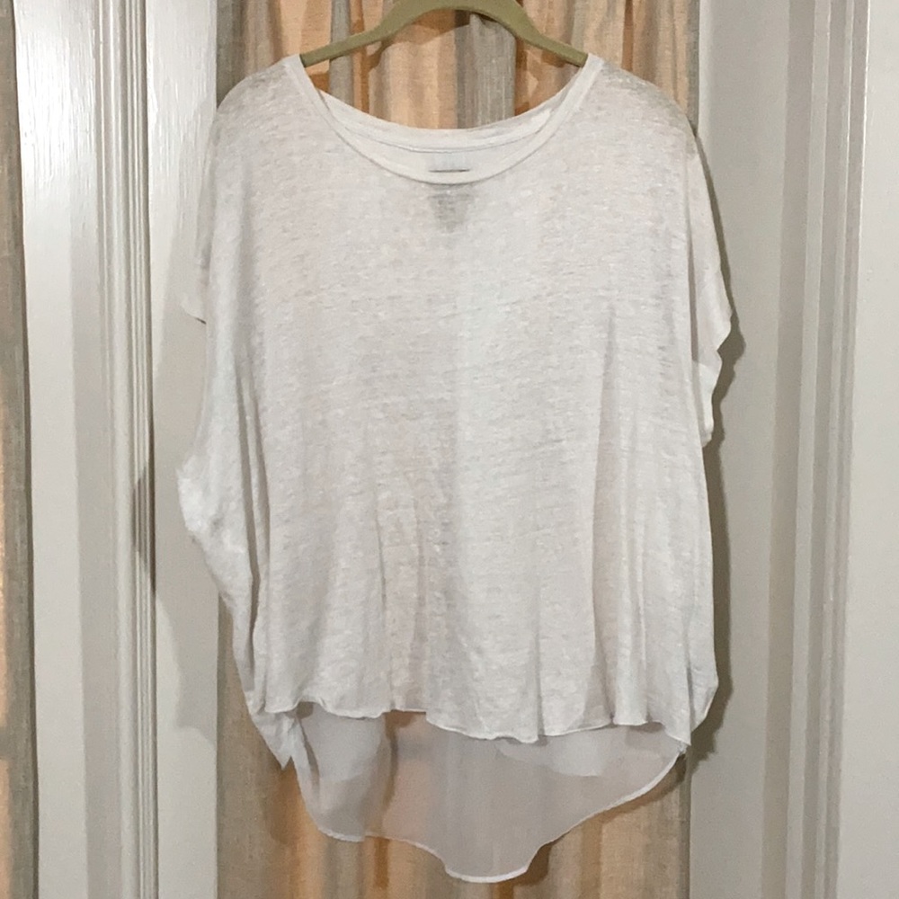 H&M Wide-Cut White Tee Size 8